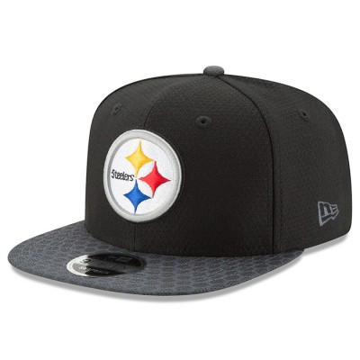 Men's Pittsburgh Steelers New Era Black 2017 Sideline 9FIFTY Snapback Hat 2748715